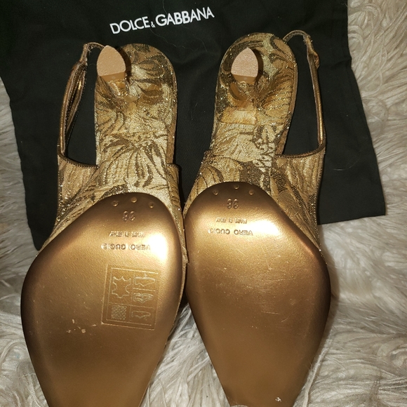 Dolce & Gabbana vintage slingback brocade pumps - Picture 5 of 7